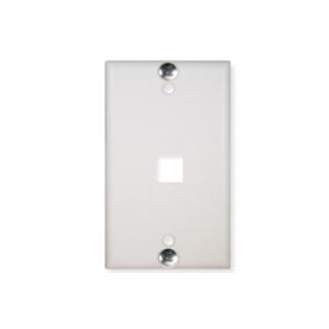 ICC-IC107FFWWH WALL PLATE, PHONE, FLUSH, 1-PORT, WHITE