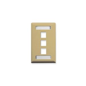 ICC-IC107S03IV FACEPLATE, ID, 1-GANG, 3-PORT, IVORY