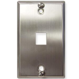 ICC-IC107FFWSS WALL PLATE, PHONE, FLUSH, 1-PORT, SS