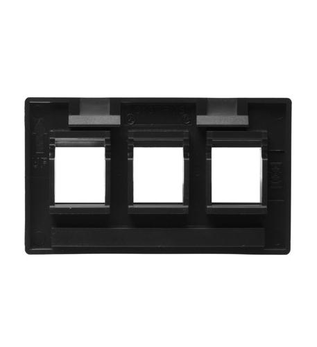 ICC-IC107FM3BK FACEPLATE, FURNITURE, 3-PORT, BLACK - Image 3
