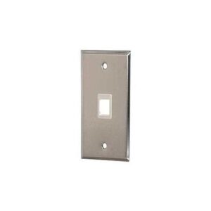 ICC-IC107FFWSS WALL PLATE, PHONE, FLUSH, 1-PORT, SS