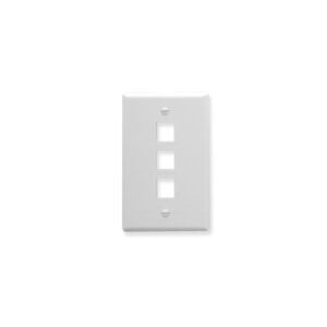 ICC-IC107LF3WH FACEPLATE, OVERSIZED, 3-PORT, WHITE