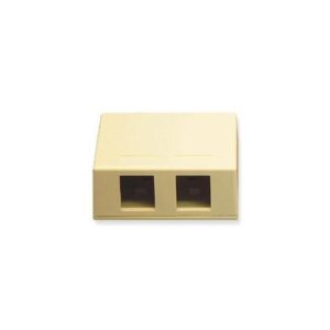 ICC-IC107SB2IV SURFACE MOUNT BOX, 2-PORT, IVORY