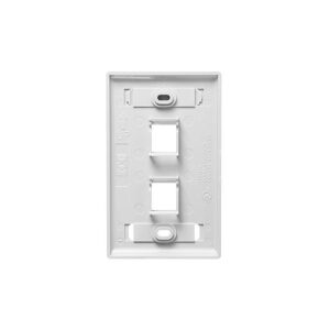 ICC-IC107S02WH FACEPLATE, ID, 1-GANG, 2-PORT, WHITE