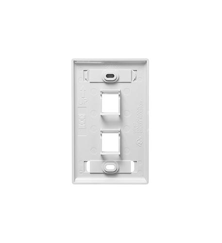 ICC-IC107S02WH FACEPLATE, ID, 1-GANG, 2-PORT, WHITE - Image 2