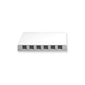 ICC-IC107SB6WH SURFACE MOUNT BOX, 6 PORT, WHITE