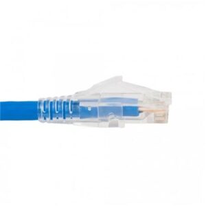 ICC-ICPCSM01BL PATCH CORD CAT5e CLEAR BOOT 1′ 25PK BLUE