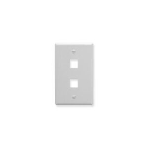 ICC-IC107LF2WH FACEPLATE, OVERSIZED, 2-PORT, WHITE