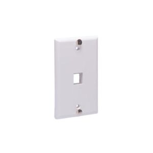 ICC-IC107FFWWH WALL PLATE, PHONE, FLUSH, 1-PORT, WHITE