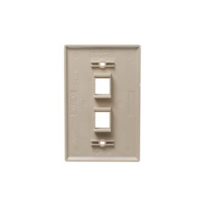 ICC-IC107LF2IV FACEPLATE, OVERSIZED, 2-PORT, IVORY