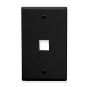 ICC-IC107F01BK FACEPLATE, FLAT, 1-GANG, 1-PORT, BLACK
