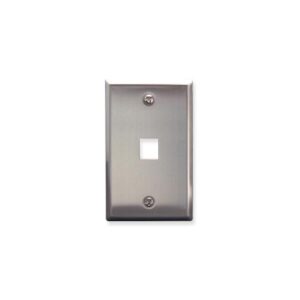 ICC-IC107SF1SS FACEPLATE, STAINLESS STEEL,1-GANG,1-PORT