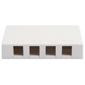 ICC-IC107SB4WH SURFACE MOUNT BOX, 4 PORT, WHITE