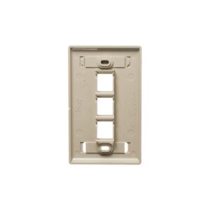 ICC-IC107S03IV FACEPLATE, ID, 1-GANG, 3-PORT, IVORY