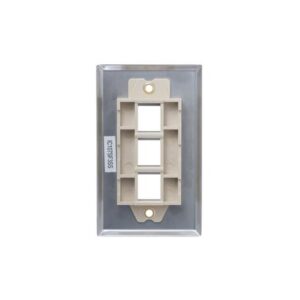 ICC-IC107SF3SS FACEPLATE, STAINLESS STEEL,1-GANG,3-PORT