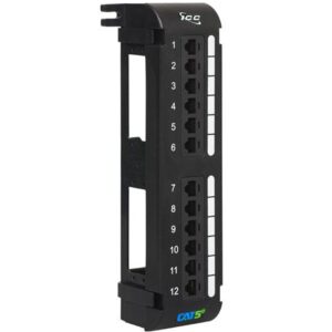 ICC-ICMPP12V5E PATCH PANEL, VERTICAL, CAT 5E, 12-PORT