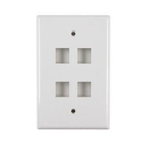 WAV-FACE-4-WH-25PK FP04PWH-SPK FACEPLATE 4 PORT WHITE