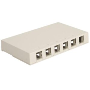 ICC-IC107SB6WH SURFACE MOUNT BOX, 6 PORT, WHITE