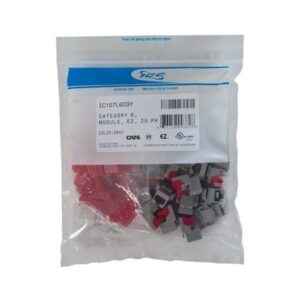 ICC-IC107L6CGY MODULE, CAT 6, EZ, 25 PK, GRAY