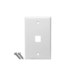 ICC-IC107F1CWH FACEPLATE, FLAT,1-GANG,1-PORT, 25PK, WH