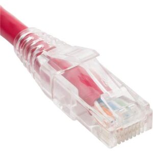 ICC-ICPCST03RD PATCH CORD CAT6 CLEAR BOOT 3′ RED