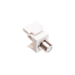 ICC-IC107B5FWH MODULE, F-TYPE, NICKEL PLATED, WHITE