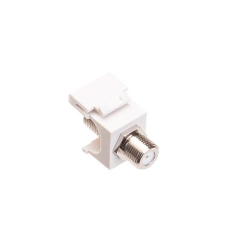 ICC-IC107B5FWH MODULE, F-TYPE, NICKEL PLATED, WHITE