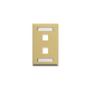 ICC-IC107S02IV FACEPLATE, ID, 1-GANG, 2-PORT, IVORY