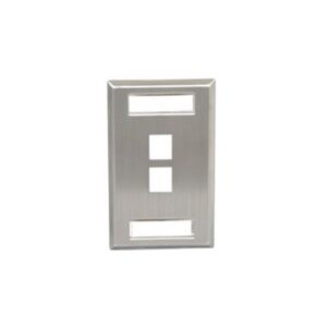 ICC-IC107S02SS FACEPLATE, ID, STAINLESS, 1-GANG, 2-PORT