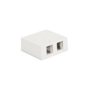 ICC-IC107BC2WH SURFACE MOUNT BOX, 2-PORT, 25PK, WH