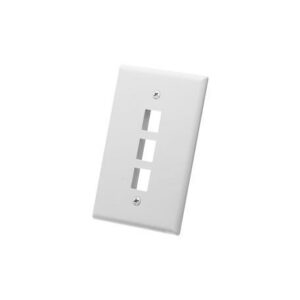 ICC-IC107LF3WH FACEPLATE, OVERSIZED, 3-PORT, WHITE