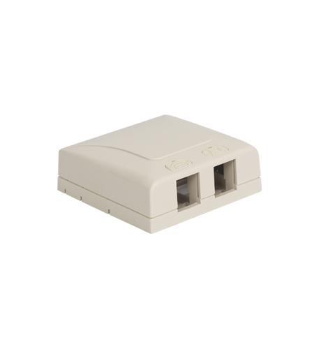 ICC-IC108SB2WH SURFACE MOUNT BOX, ELITE, 2-PORT, WHITE