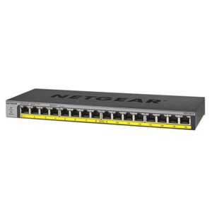 NET-GS116LP-100NAS 16-Port PoE/PoEplus Gb Ethernet UnMgd.
