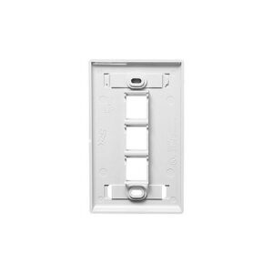 ICC-IC107S03WH FACEPLATE, ID, 1-GANG, 3-PORT, WHITE