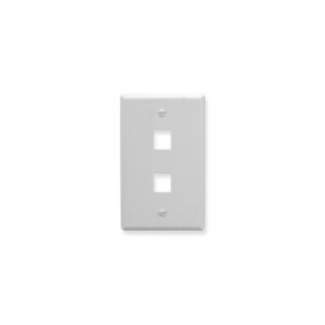 ICC-IC107LF2WH FACEPLATE, OVERSIZED, 2-PORT, WHITE