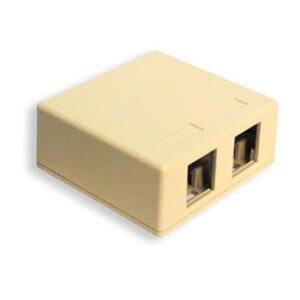 ICC-IC107SB2IV SURFACE MOUNT BOX, 2-PORT, IVORY