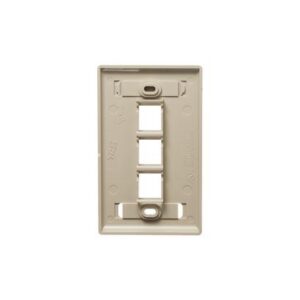 ICC-IC107S03IV FACEPLATE, ID, 1-GANG, 3-PORT, IVORY