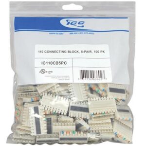 ICC-IC110CB5PC 110 CONNECTING BLOCK, 5-PAIR, 100 PK