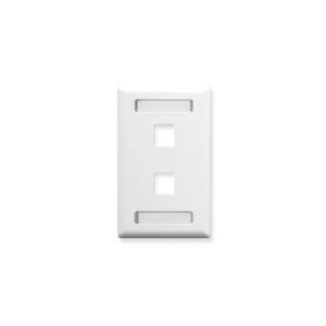 ICC-IC107S02WH FACEPLATE, ID, 1-GANG, 2-PORT, WHITE