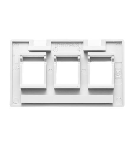 ICC-IC107FM3WH FACEPLATE, FURNITURE, 3-PORT, WHITE - Image 2