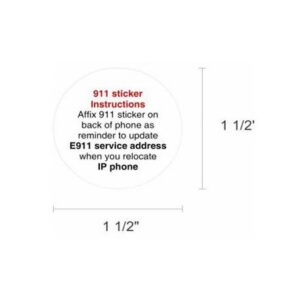 E911-STICKER E911 Sticker for IP phones