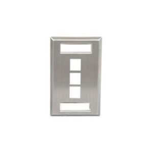 ICC-IC107S03SS FACEPLATE, ID, STAINLESS, 1-GANG, 3-PORT