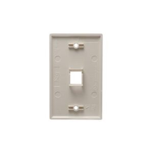 ICC-IC107F01AL FACEPLATE, FLAT, 1-GANG, 1-PORT, ALMOND