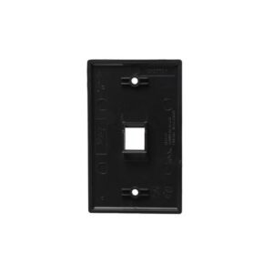 ICC-IC107F01BK FACEPLATE, FLAT, 1-GANG, 1-PORT, BLACK