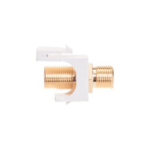 ICC-IC107B5GWH MODULE, F-TYPE, GOLD PLATED, WHITE