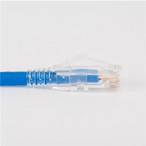 ICC-ICPCST01BL PATCH CORD CAT6 CLEAR BOOT 1′ BLUE