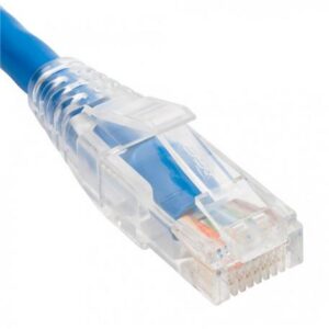 ICC-ICPCSP10BL PATCH CORD, CAT5e, CLEAR BOOT, 10′ BLUE