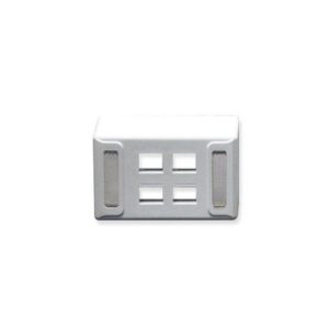 ICC-IC108UF4WH FACEPLATE, FURNITURE, UNIV, 4-PORT WHITE