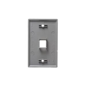 ICC-IC107F01GY FACEPLATE, FLAT, 1-GANG, 1-PORT, GRAY