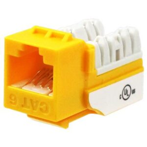 WAV-6EKSJYL-25PK CAT6 JACK YELLOW 25 PACK